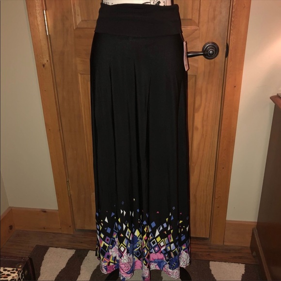 NWT M LLR Slinky Dipped Floral Unicorn Maxi